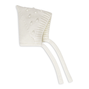 Чепчик вязаный LUKNO, молочный